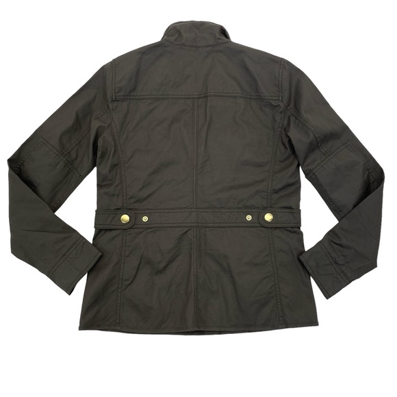 J. Crew Waxed Downtown Field Jacket Coat Size XS Green - Picture 10 of 16